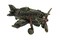 Steampunk Style Bronze Finish Single Propeller Airplane Statue
